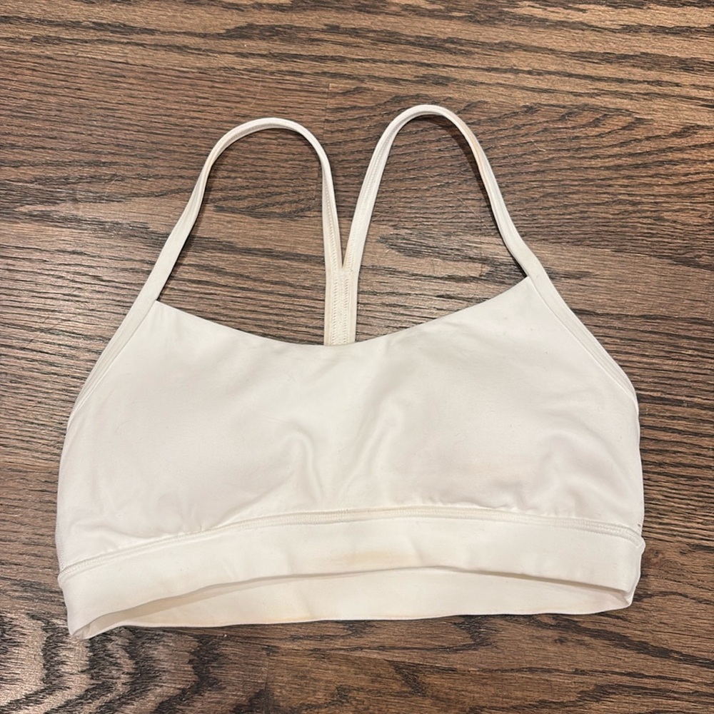 flow y white align sports bra
